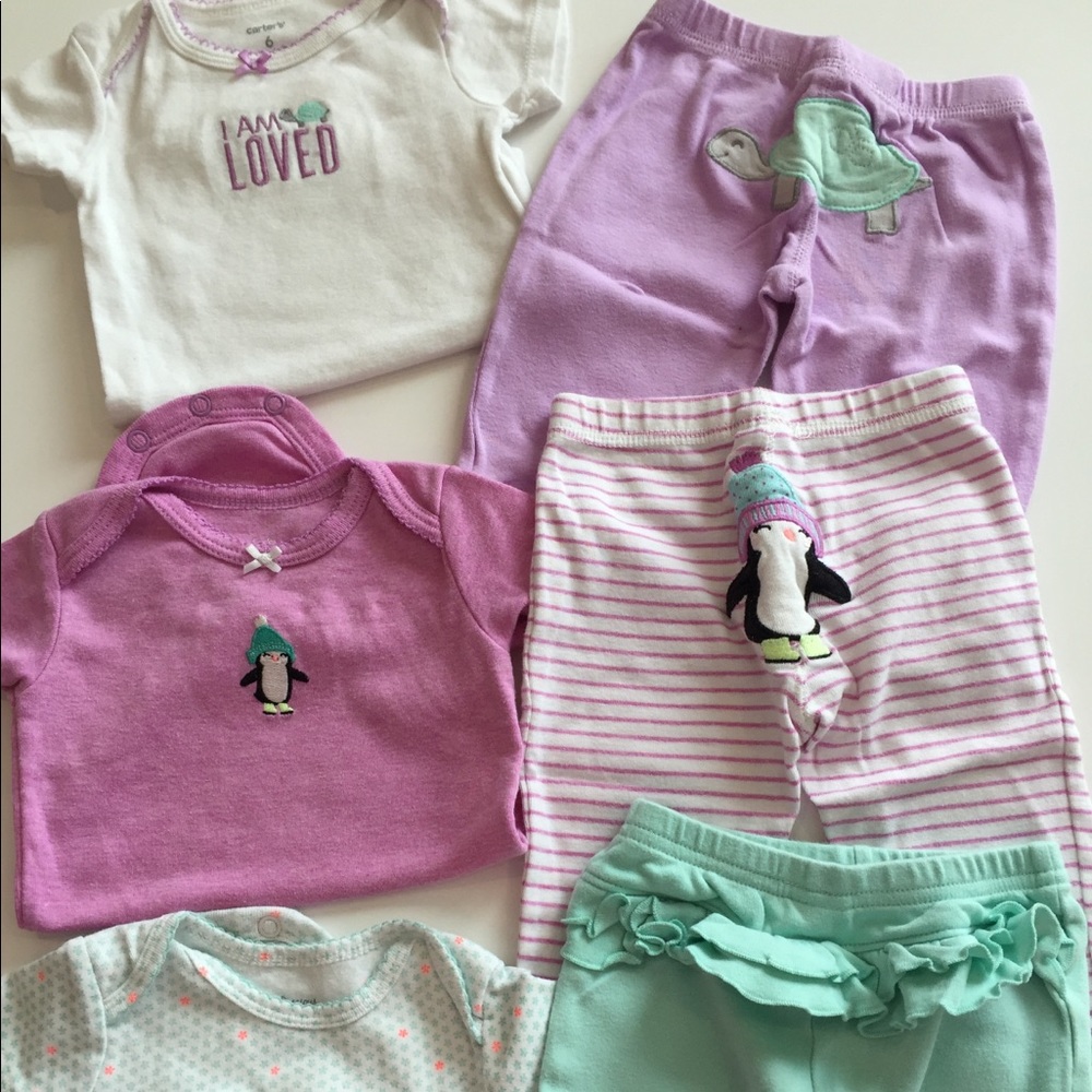 SOLD 3 onesies with pants